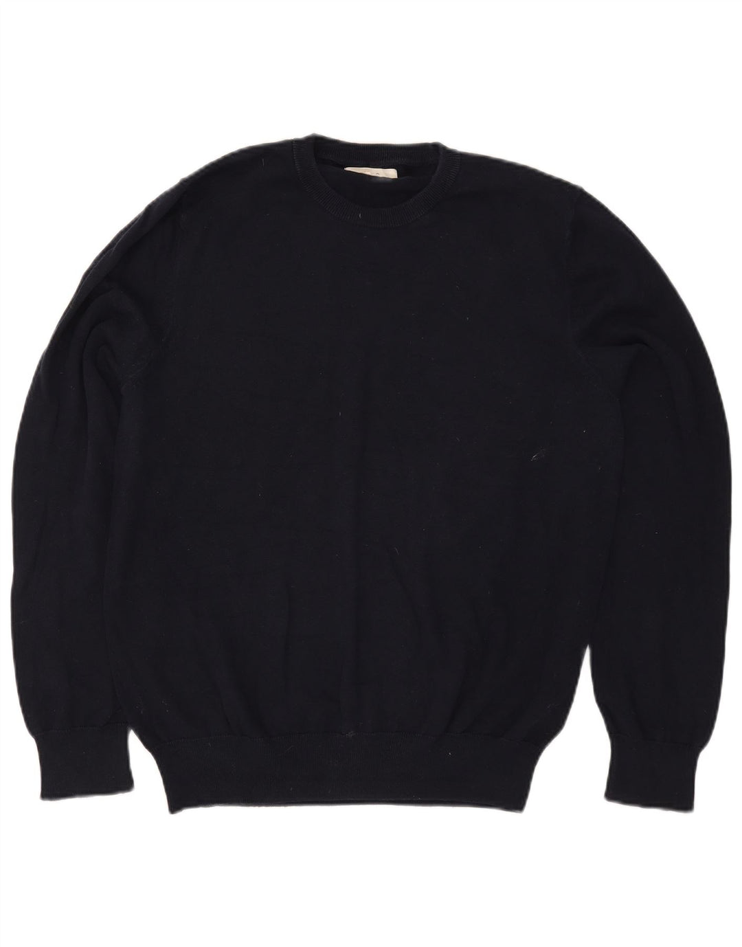 Marks & Spencer Herren-Pullover mit Rundhalsausschnitt, groß, marineblaue Baumwolle