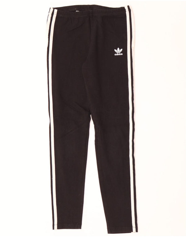 Adidas Mädchen-Leggings, 13–14 Jahre, schwarze Baumwolle