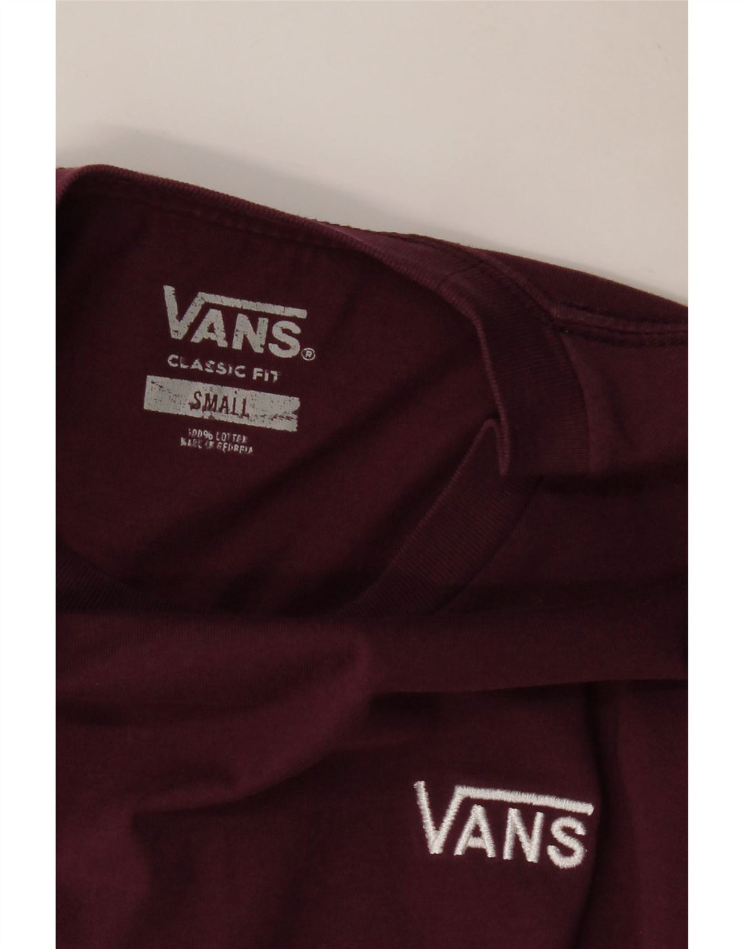 VANS Herren-T-Shirt mit klassischer Passform, Grafik, Größe S, Burgunderrot, Baumwolle