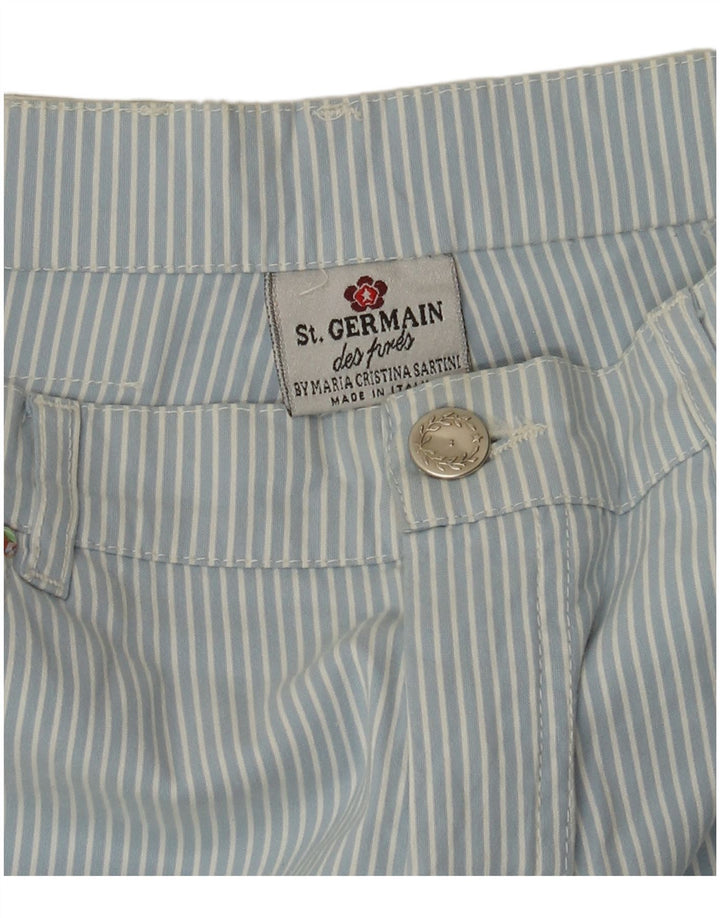 ST. GERMAIN Damen-Freizeithose, gerade, mittelgroß, W28, L27, blau gestreift