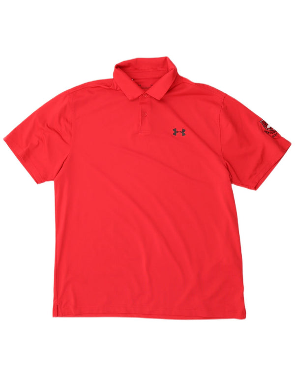Under Armour Herren-Poloshirt mit Grafik, großes rotes Polyester