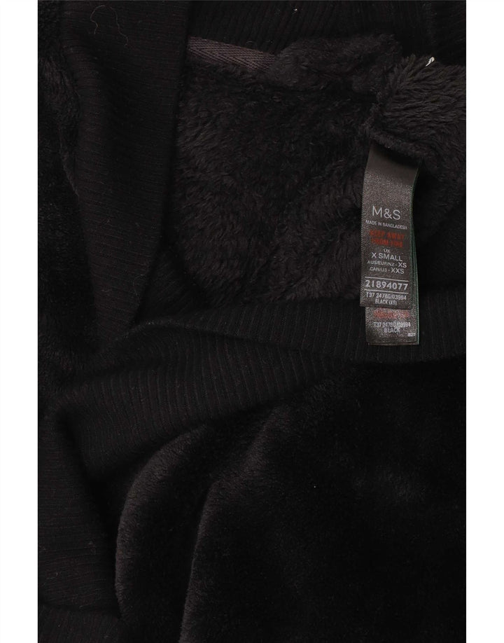Marks & Spencer Damen-Strickjacke, übergroß, lang, Gr. 6, XS, Schwarz