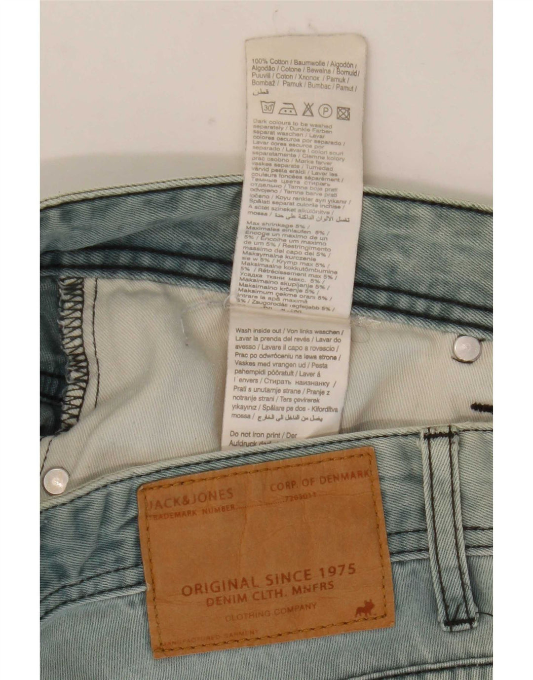 Jack & Jones Herren Tim Slim Jeans W36 L34 Blaue Baumwolle
