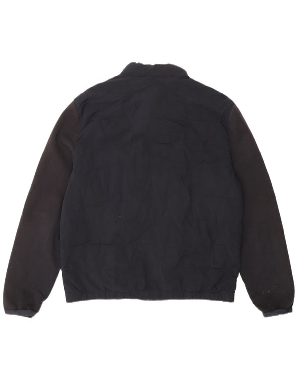 Zara Herren Wattierte Jacke UK 40 Large Marineblau