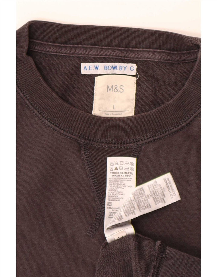 Marks & Spencer Herren-Sweatshirt, Pullover, Größe L, Grau, Baumwolle