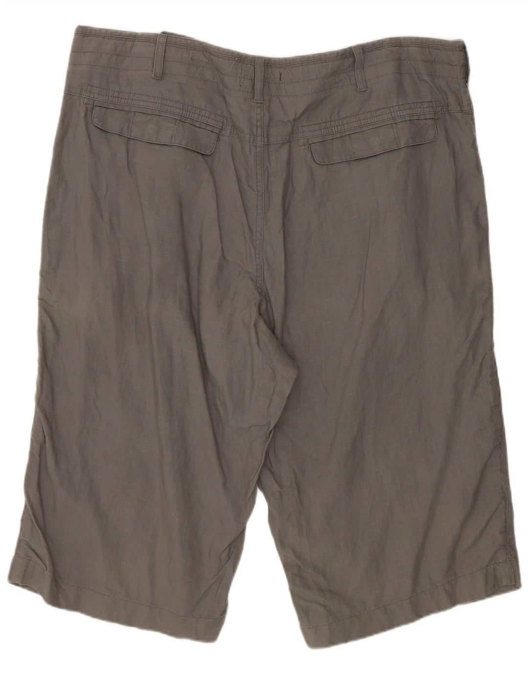 Marks & Spencer Herren Chinoshorts W38 XL Grau Leinen