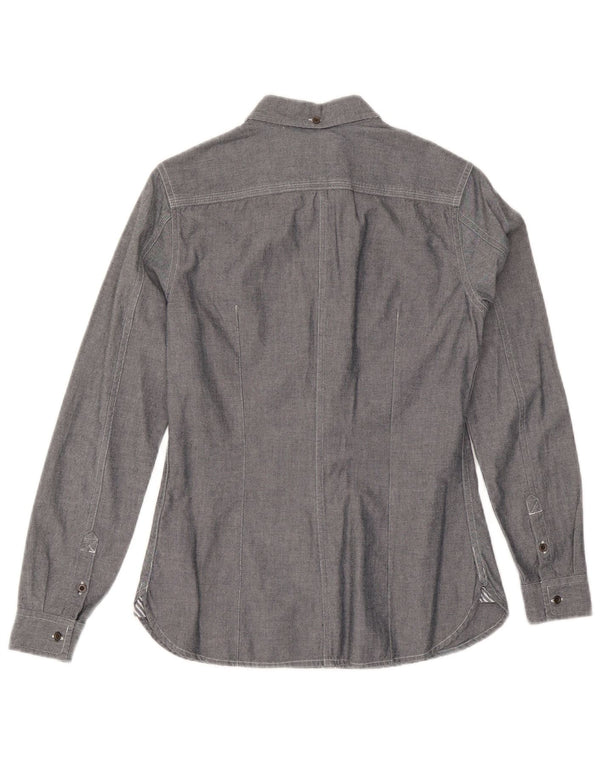 Timberland Damen Earthkeepers Slim Fit Hemd US 4 Small Grau Baumwolle
