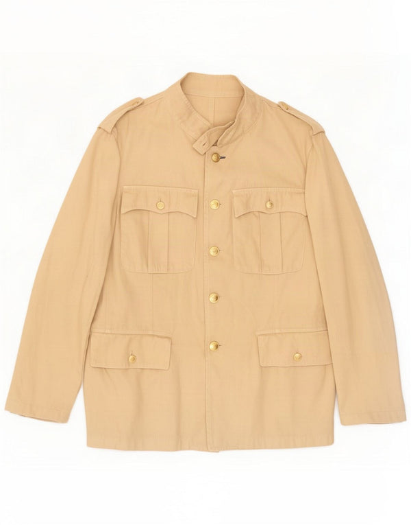 Vintage Herren Militärjacke IT 50 Large Beige Cotton Classic