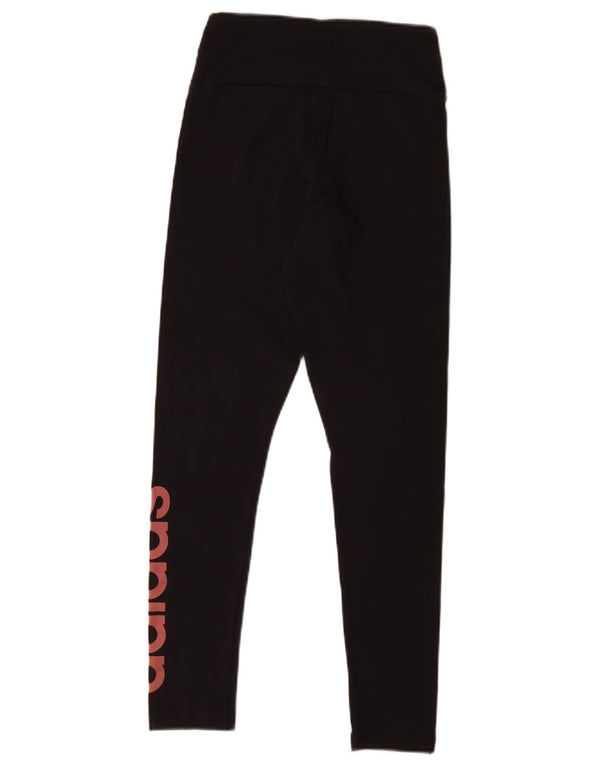 Adidas Damen Graphic Leggings UK 4/6 XS Schwarz