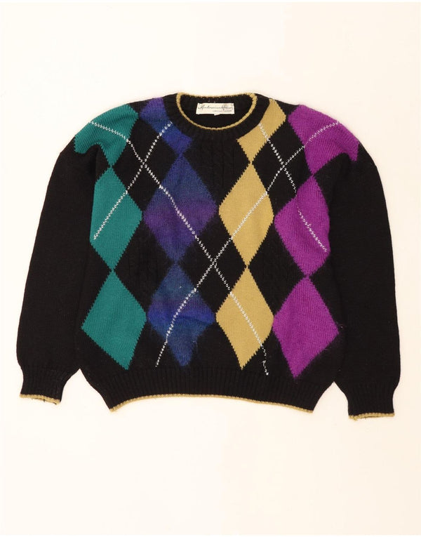 Ambrosius Heim Damen Pullover mit Rundhalsausschnitt, EU 44, XL, Schwarz