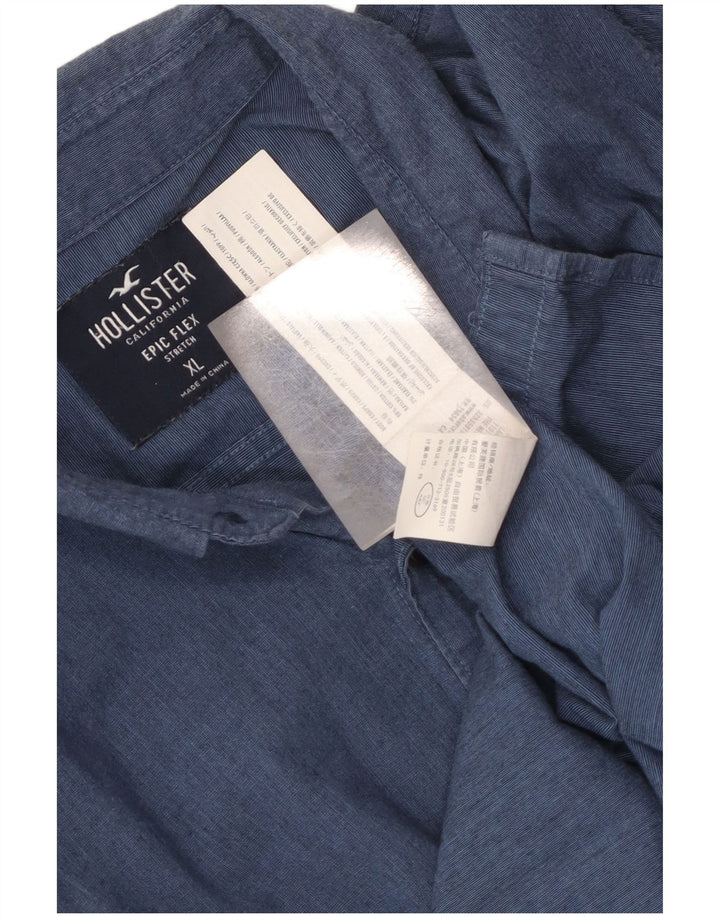 Hollister Herrenhemd XL, blaue Baumwolle