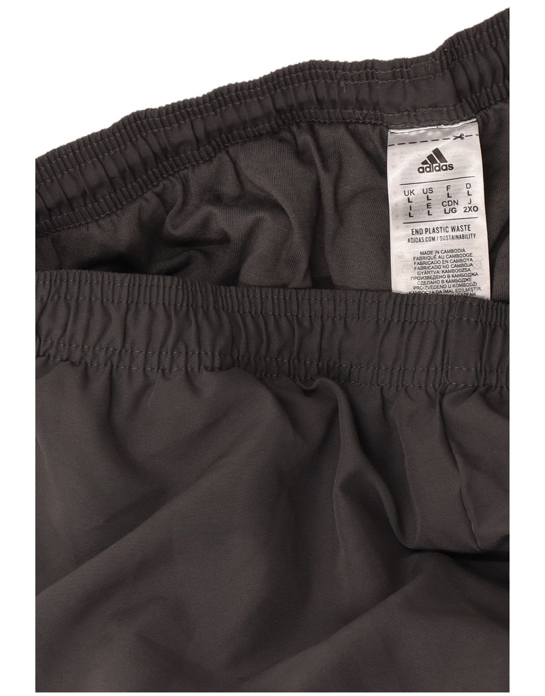 Adidas Herren-Trainingshose, Jogginghose, groß, grau, Polyester