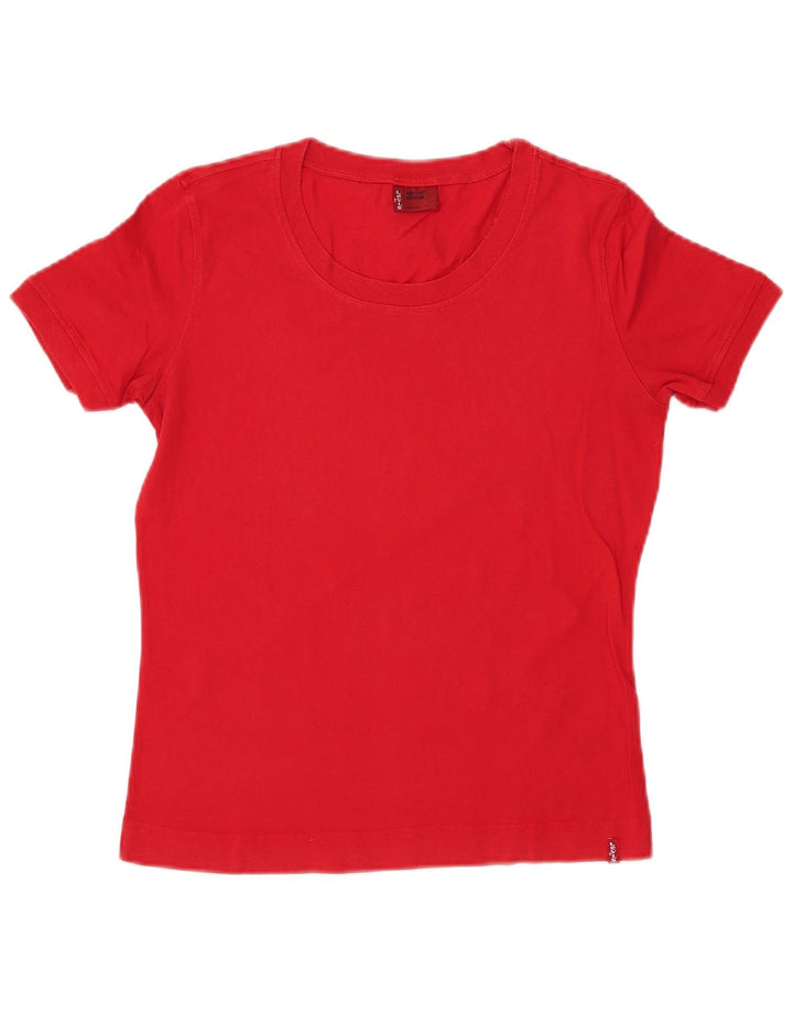 LEVI'S Damen T-Shirt Top UK 12 Mittelrote Baumwolle