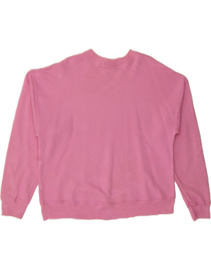 CHAMPION Womens Graphic Sweatshirt Jumper UK 16 Large Pink Polyester Vintage Champion and Second-Hand Champion from Messina Hembry 