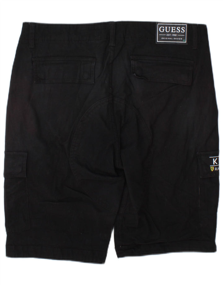 Guess Herren Cargoshorts W32 Mittelschwarze Baumwolle