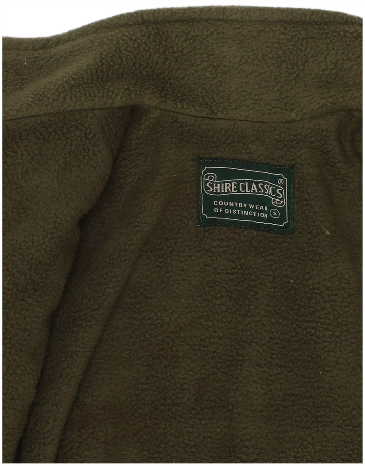 Vintage Jungen Mantel 4-5 Jahre Khaki Karierte Wolle