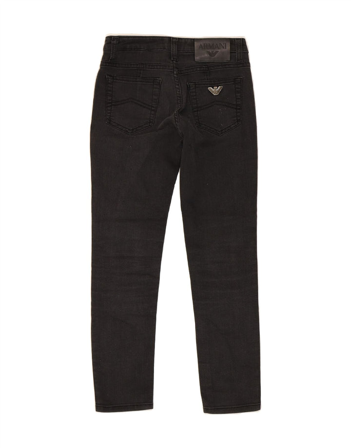 ARMANI Girls Slim Jeans 8-9 Years Black Vintage Armani and Second-Hand Armani from Messina Hembry 
