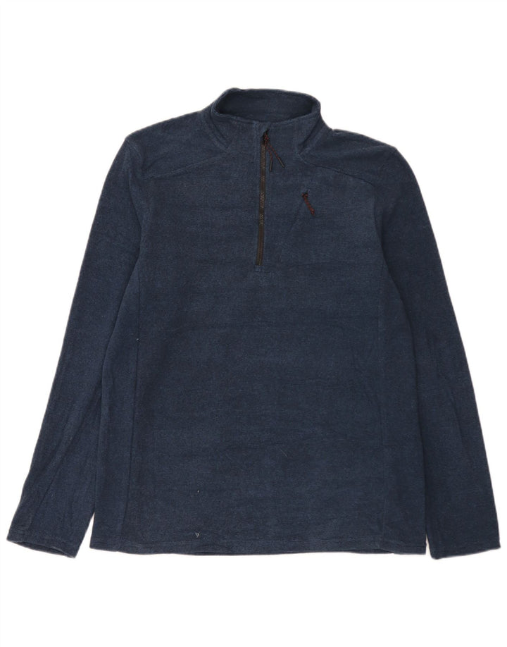 Mountain Warehouse Herren-Sweatshirt mit Reißverschluss am Kragen, mittelgroß, marineblau gefleckt