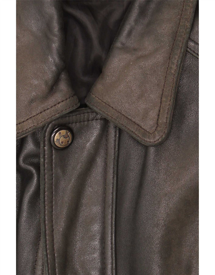 Itallo Herren Lederjacke UK 40 Large Schwarz