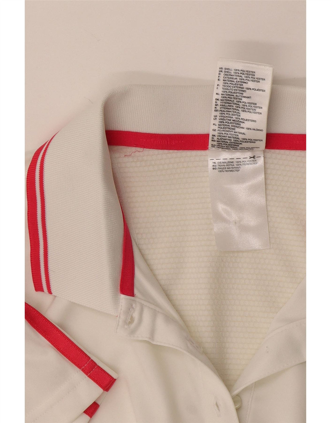 Adidas Damen Climacool Poloshirt UK 14 Mittelweißes Polyester