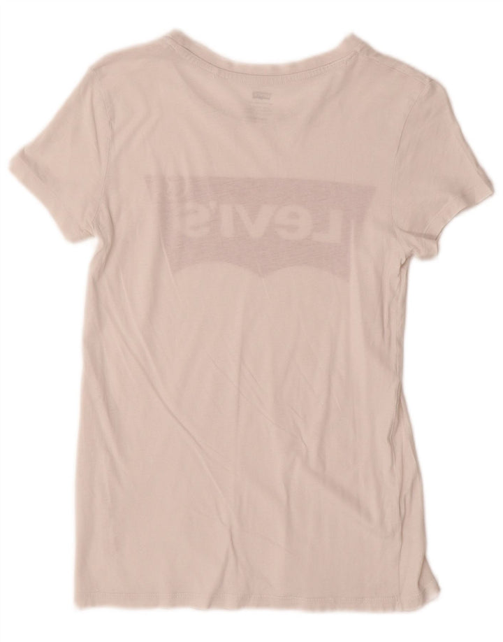Levi's Damen Grafik-T-Shirt-Oberteil UK 2 2XS Weiß