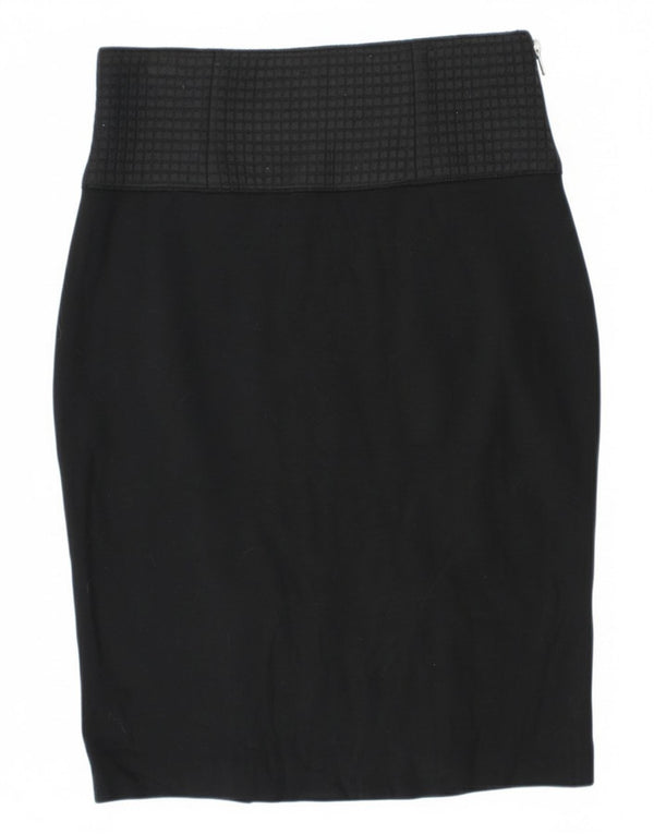 Pinko Damen Bleistiftrock UK 12 Medium W28 Schwarze Viskose