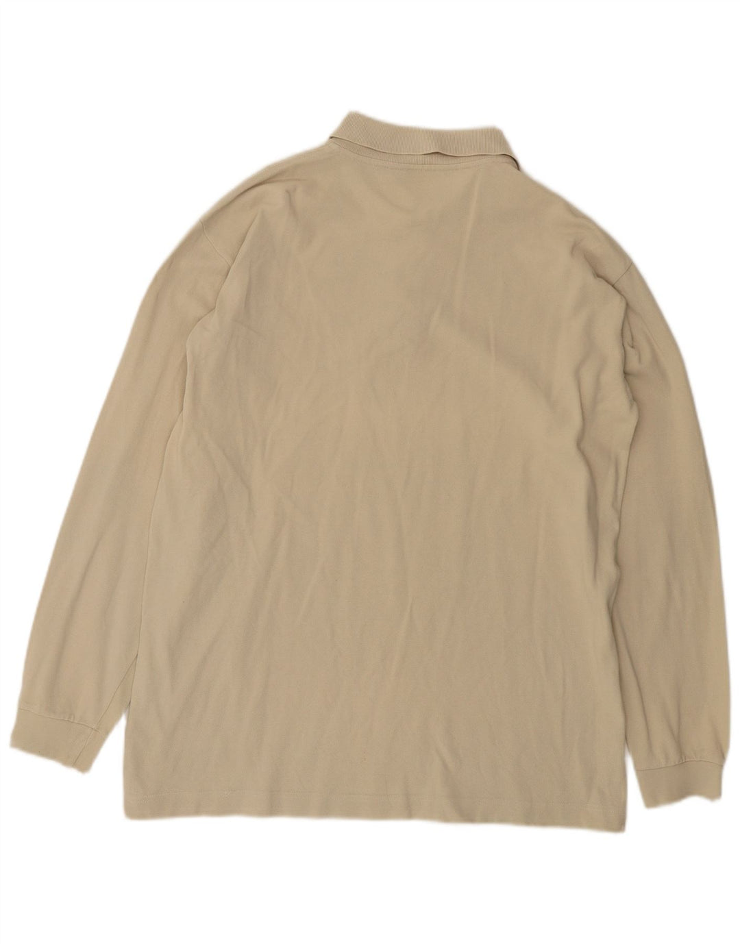 KAPPA Herren Langarm-Poloshirt, groß, beige, Baumwolle