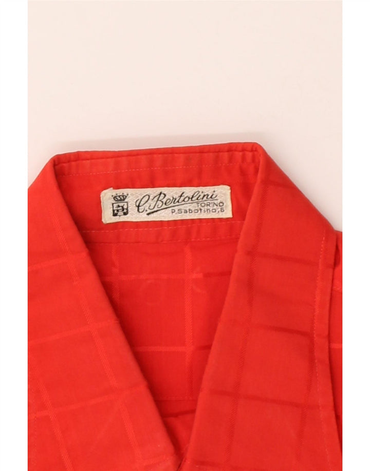 VINTAGE Mens Shirt Small Red Check