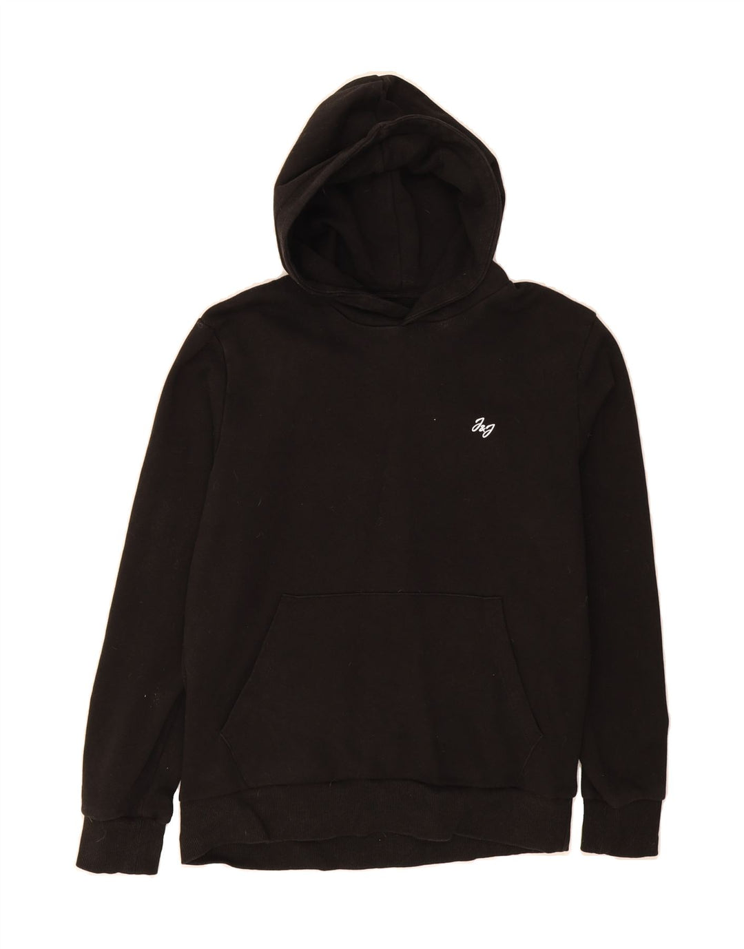 JACK & JONES Mens Hoodie Jumper Large Black Cotton Vintage Jack & Jones and Second-Hand Jack & Jones from Messina Hembry 
