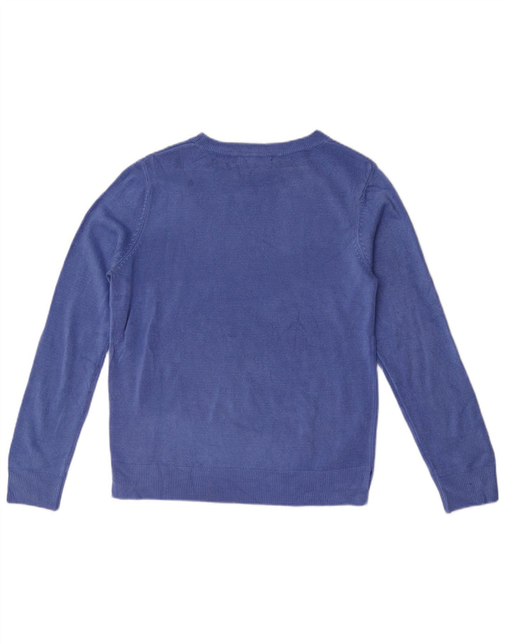 Marks & Spencer Damen-Pullover mit U-Boot-Ausschnitt, Gr. 12, Mittelblau