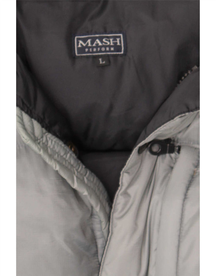 Mash Herren-Jacke mit Kapuze, gepolstert, Größe 40, Grau