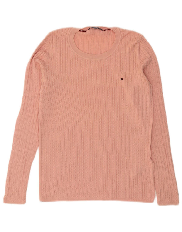 Tommy Hilfiger Damen-Pullover, übergroß, Rundhalsausschnitt, Gr. 6, XS, Rosa