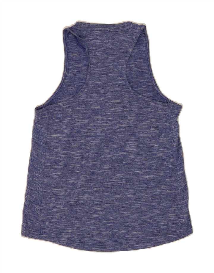 ADIDAS Womens Graphic Vest Top UK 4/6 XS Navy Blue Polyester Vintage Adidas and Second-Hand Adidas from Messina Hembry 