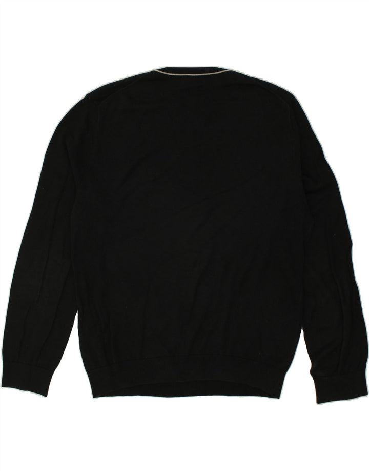 NAUTICA Mens V-Neck Jumper Sweater Large Black Cotton Vintage Nautica and Second-Hand Nautica from Messina Hembry 