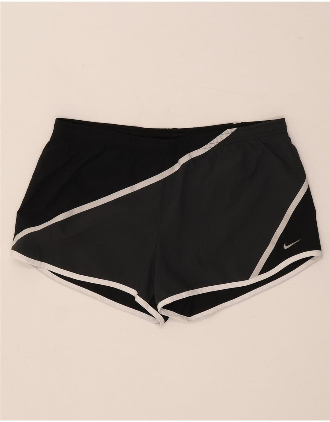 Nike Damen Dri Fit Sport Shorts UK 14 Medium Schwarz Polyester