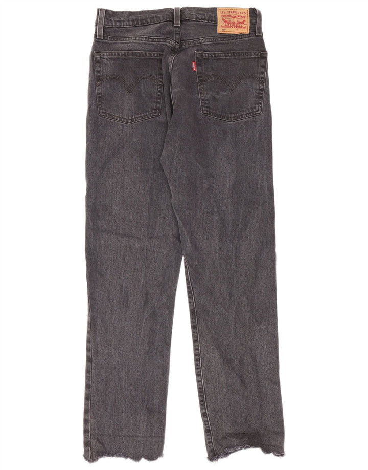 Levi's Damen 501 Straight Jeans W27 L28 Graue Baumwolle
