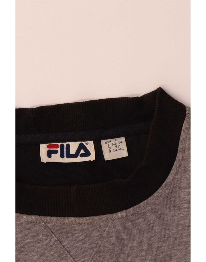 Fila Herren Graphic Top Langarm Large Grau