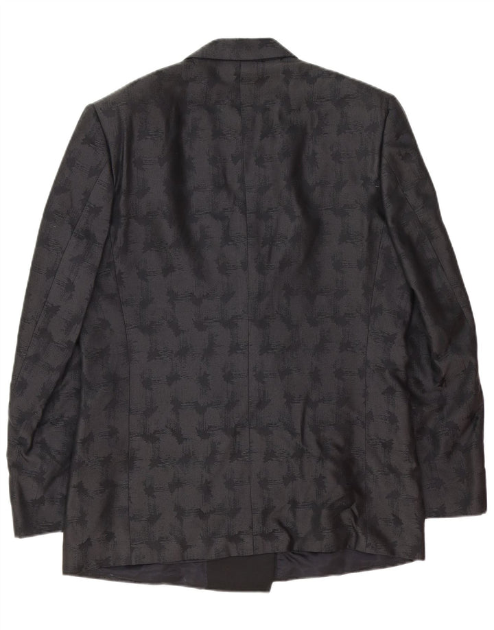 Pierre Cardin Herren-Blazer-Jacke IT 50, groß, schwarz, geometrisch, klassisch