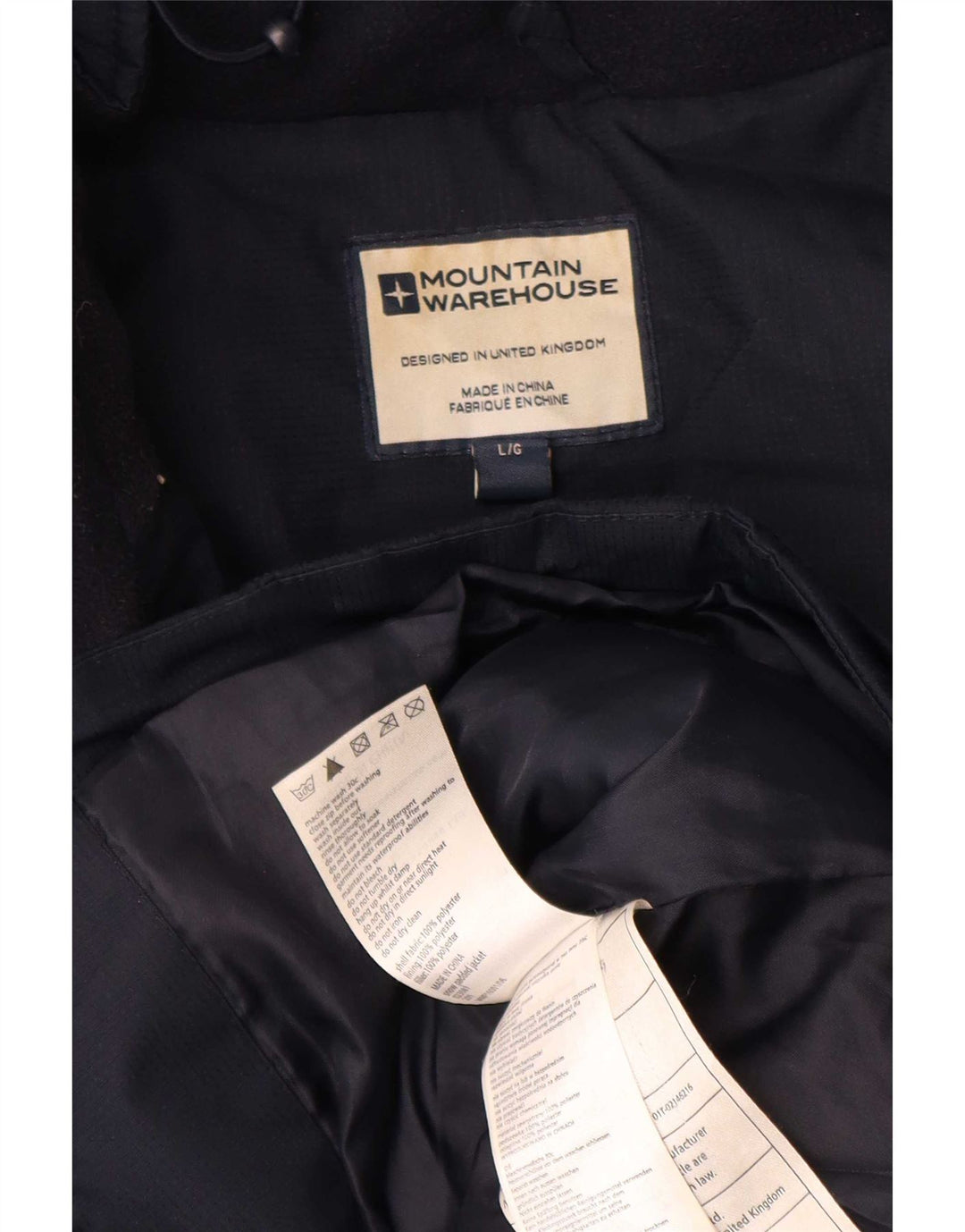 Mountain Warehouse Wattierte Herrenjacke mit Kapuze, UK 40, Größe L, Marineblau