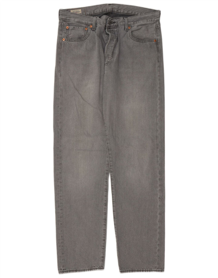 Levi's Herren 501 Straight Jeans W34 L32 Graue Baumwolle