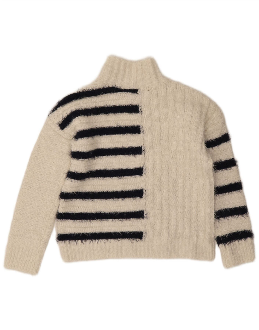 Marks & Spencer Damen-Pullover mit Rollkragen, Gr. 10, Größe S, gebrochenes Weiß