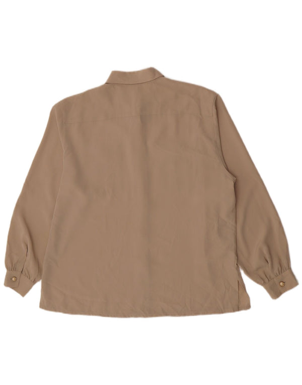 Michele Boyard Damen-Hemdbluse in Übergröße, IT 42, mittleres Khaki-Polyester