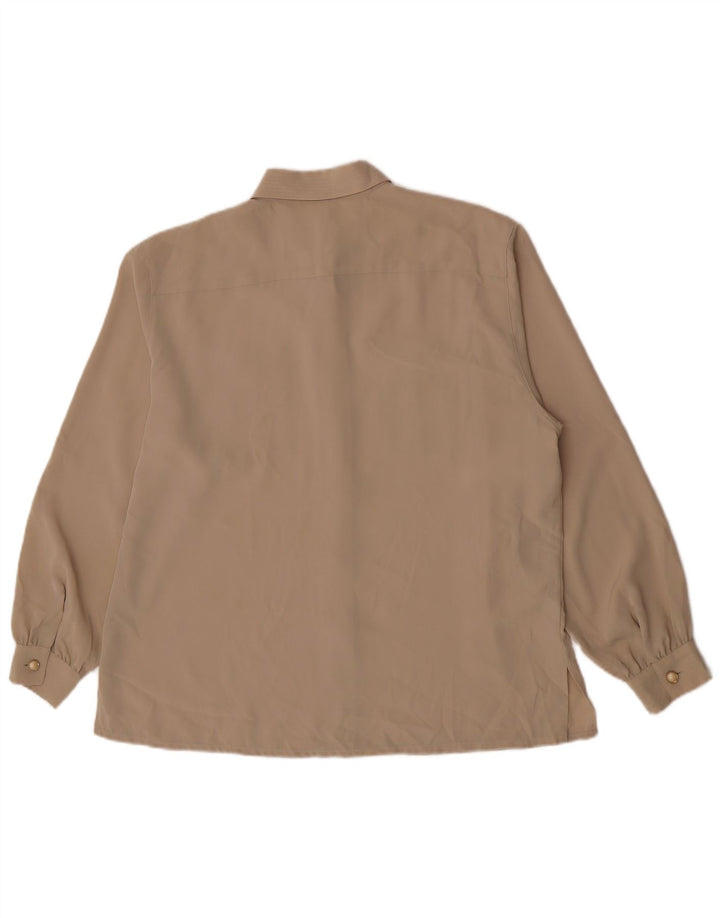 Michele Boyard Damen-Hemdbluse in Übergröße, IT 42, mittleres Khaki-Polyester