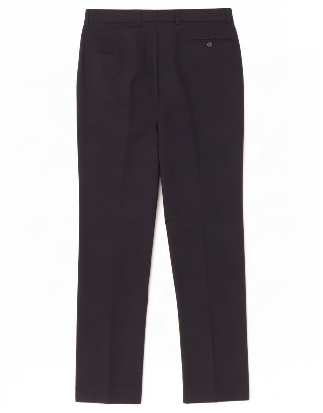 Gerade Anzughose für Damen von Marks & Spencer, W32, L33, marineblaue Wolle
