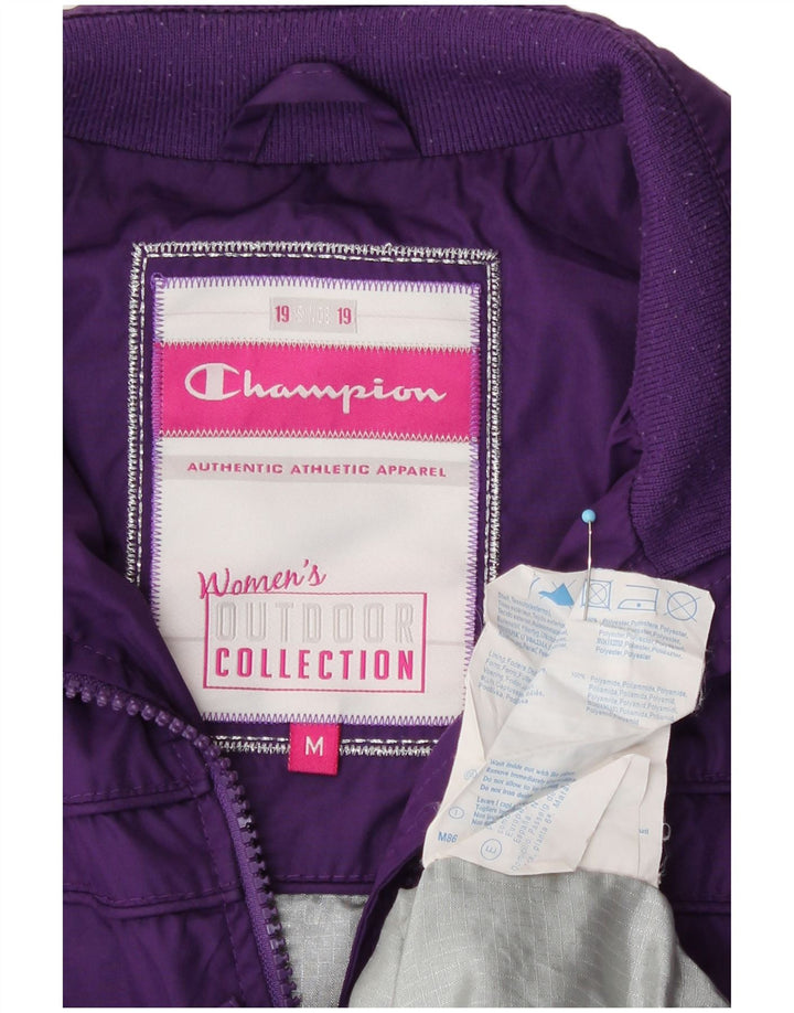 Champion Damen Bomberjacke UK 14 Medium Lila Polyester