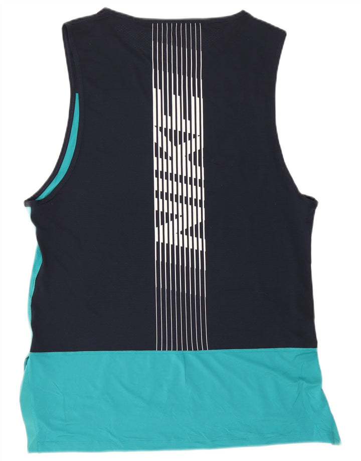 Nike Herren Dri Fit Grafik-Weste-Oberteil, groß, Marineblau, Farbblock