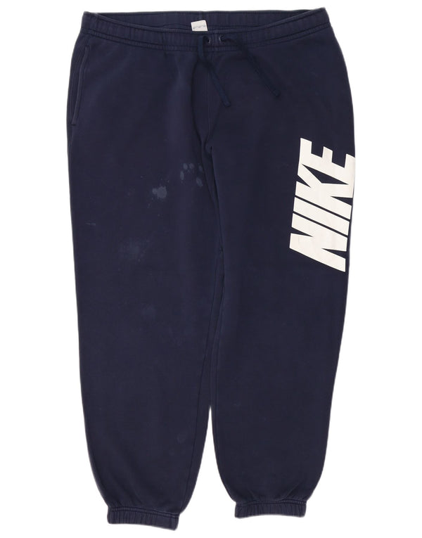Nike Herren-Trainingshose mit Grafik, Jogginghose, Größe 2XL, Marineblau, Baumwolle