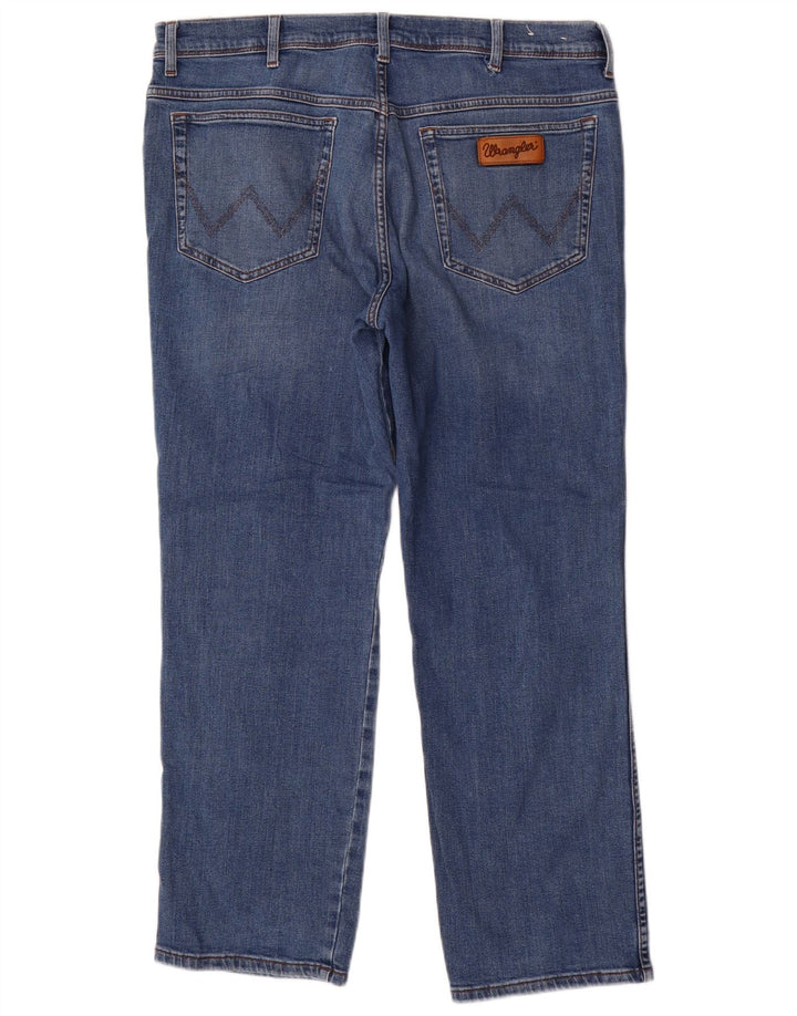 Wrangler Herren Texas Straight Jeans W38 L30 Blaue Baumwolle