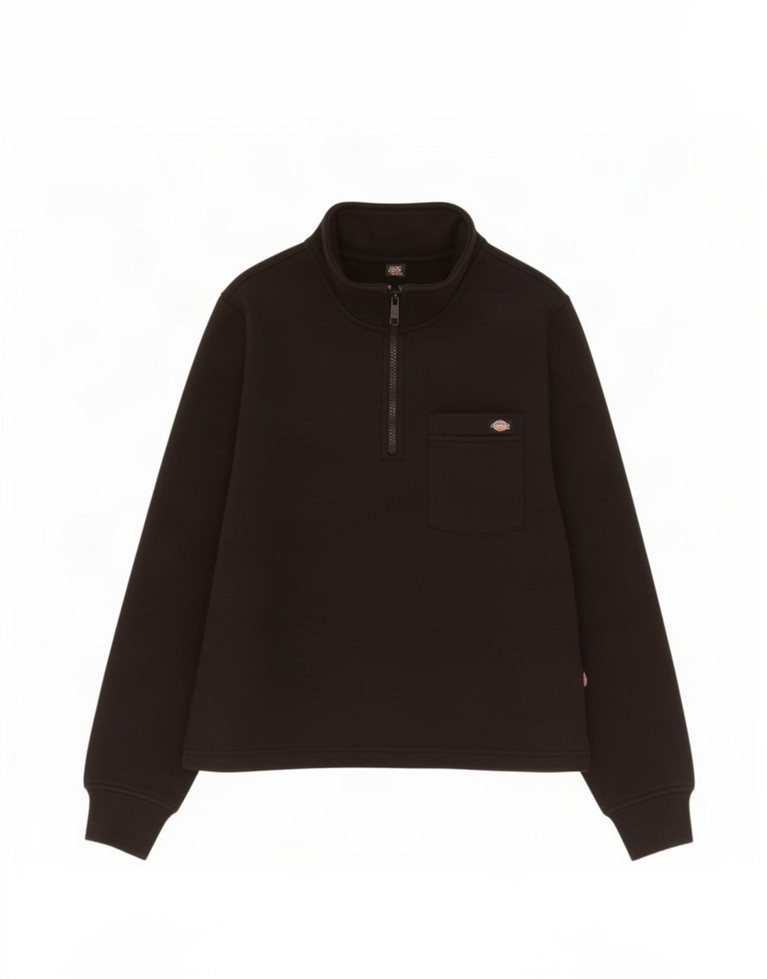 Dickies Damen-Sweatshirt mit Reißverschluss am Hals, Gr. 14, mittelschwarz