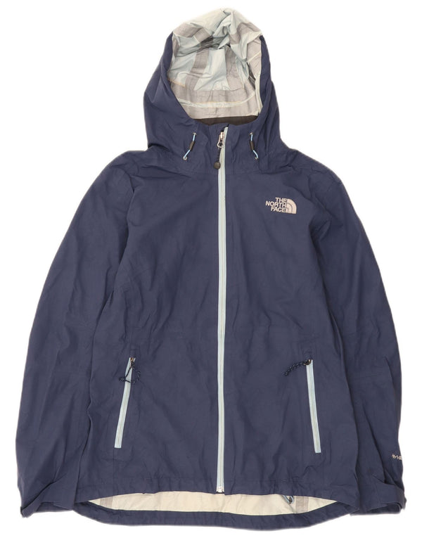 The North Face Damen Hyvent Hooded Rain Jacket UK 14 Medium Navy Blue